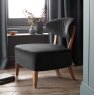 Bentley Designs Margot Casual Chair - Gun Metal Velvet Fabric- feature shot