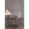 Gallery Collection Cezanne - Grey Velvet Fabric Chair with Gold Legs (Pair)