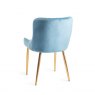 Gallery Collection Cezanne - Petrol Blue Velvet Fabric Chair with Gold Legs (Pair)