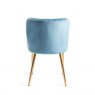 Gallery Collection Cezanne - Petrol Blue Velvet Fabric Chair with Gold Legs (Pair)