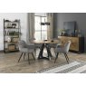Gallery Collection Dali - Grey Velvet Fabric Chair with Black Legs (Pair)
