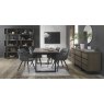 Gallery Collection Dali - Grey Velvet Fabric Chair with Black Legs (Pair)
