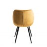 Gallery Collection Dali - Mustard Velvet Fabric Chair with Black Legs (Pair)