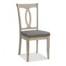 Signature Collection Bordeaux Chalk Oak Slat Dining Chair - Titanium Fabric (Single)