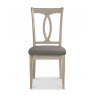 Signature Collection Bordeaux Chalk Oak Slat Dining Chair - Titanium Fabric (Single)