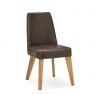 Premier Collection Cadell Rustic Oak Uph Chair - Espresso Faux Leather (Single)