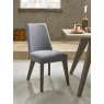 Premier Collection Cadell Aged Oak Upholstered Chair - Slate Blue (Single)