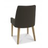 Premier Collection Ella Light Oak Scoop Back Chair - Black Gold Fabric  (Pair)