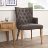 Signature Collection High Park Upholstered Arm Chair - Distressed Bonded Leather (Single)