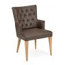 Signature Collection High Park Upholstered Arm Chair - Distressed Bonded Leather (Single)