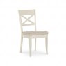 Premier Collection Montreux Antique White X Back Chair - Ivory Bonded Leather (Single)