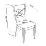 Premier Collection Montreux Antique White X Back Chair - Ivory Bonded Leather (Single)