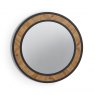 Bentley Designs Ellipse Rustic Oak Wall Mirror- front on