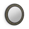 Bentley Designs Ellipse Fumed Oak Circular Wall Mirror- front angle shot