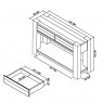 Bentley Designs Logan Fumed Oak Console Table- line drawing