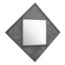 Bentley Designs Renzo Zinc & Dark Grey Wall Mirror - front angle shot