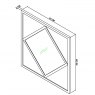 Bentley Designs Renzo Zinc & Dark Grey Wall Mirror - line drawing