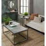 Bentley Designs Renzo Zinc & Dark Grey Narrow Console Table - square mirror - side table -sofa table