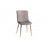 Gallery Collection Eriksen - Grey Velvet Fabric Chairs with Oak Effect Legs (Pair)