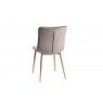 Gallery Collection Eriksen - Grey Velvet Fabric Chairs with Oak Effect Legs (Pair)