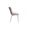 Gallery Collection Eriksen - Grey Velvet Fabric Chair with Oak Effect Legs (Pair)