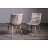 Gallery Collection Eriksen - Grey Velvet Fabric Chair with Oak Effect Legs (Pair)
