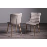 Gallery Collection Eriksen - Grey Velvet Fabric Chairs with Oak Effect Legs (Pair)