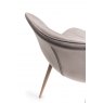 Gallery Collection Eriksen - Grey Velvet Fabric Chair with Oak Effect Legs (Pair)