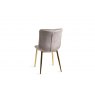 Gallery Collection Rothko - Grey Velvet Fabric Chair with Gold Legs (Pair)