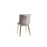 Gallery Collection Rothko - Grey Velvet Fabric Chairs with Gold Legs (Pair)