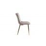 Gallery Collection Rothko - Grey Velvet Fabric Chair with Gold Legs (Pair)