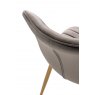 Gallery Collection Rothko - Grey Velvet Fabric Chair with Gold Legs (Pair)