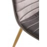 Gallery Collection Rothko - Grey Velvet Fabric Chair with Gold Legs (Pair)