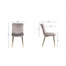 Gallery Collection Rothko - Grey Velvet Fabric Chair with Gold Legs (Pair)