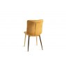Gallery Collection Rothko - Mustard Velvet Fabric Chair with Gold Legs (Pair)
