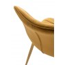 Gallery Collection Rothko - Mustard Velvet Fabric Chairs with Gold Legs (Pair)