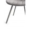 Gallery Collection Fontana - Grey Velvet Fabric Chair with Black  Legs (Pair)
