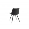 Gallery Collection Seurat - Dark Grey Faux Suede Fabric Chairs with Black Legs (Pair)