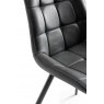 Gallery Collection Seurat - Dark Grey Faux Suede Fabric Chair with Black Legs (Pair)