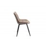 Gallery Collection Seurat - Tan Faux Suede Fabric Chair with Black Legs (Pair)