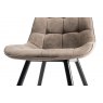 Gallery Collection Seurat - Tan Faux Suede Fabric Chair with Black Legs (Pair)