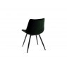 Gallery Collection Seurat - Green Velvet Fabric Chairs with Black Legs (Pair)