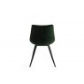 Gallery Collection Seurat - Green Velvet Fabric Chairs with Black Legs (Pair)