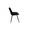 Gallery Collection Seurat - Green Velvet Fabric Chair with Black Legs (Pair)