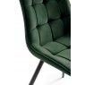 Gallery Collection Seurat - Green Velvet Fabric Chair with Black Legs (Pair)