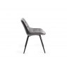 Gallery Collection Seurat - Grey Velvet Fabric Chair with Black Legs (Pair)
