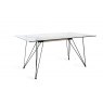 Gallery Collection Miro Clear Tempered Glass 6 Seater Dining Table with Black Legs