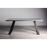 Gallery Collection Hirst Grey Painted Tempered Glass 6 Seater Dining Table with Grey Legs