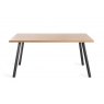 Gallery Collection Ramsay Oak Melamine 6 Seater Table - 4 Legs & 4 Dali Mustard Velvet Chairs