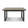 Signature Collection Tivoli Weathered Oak 4-6 Seater Table & 4 Seurat Dark Grey Faux Suede Fabric Chairs